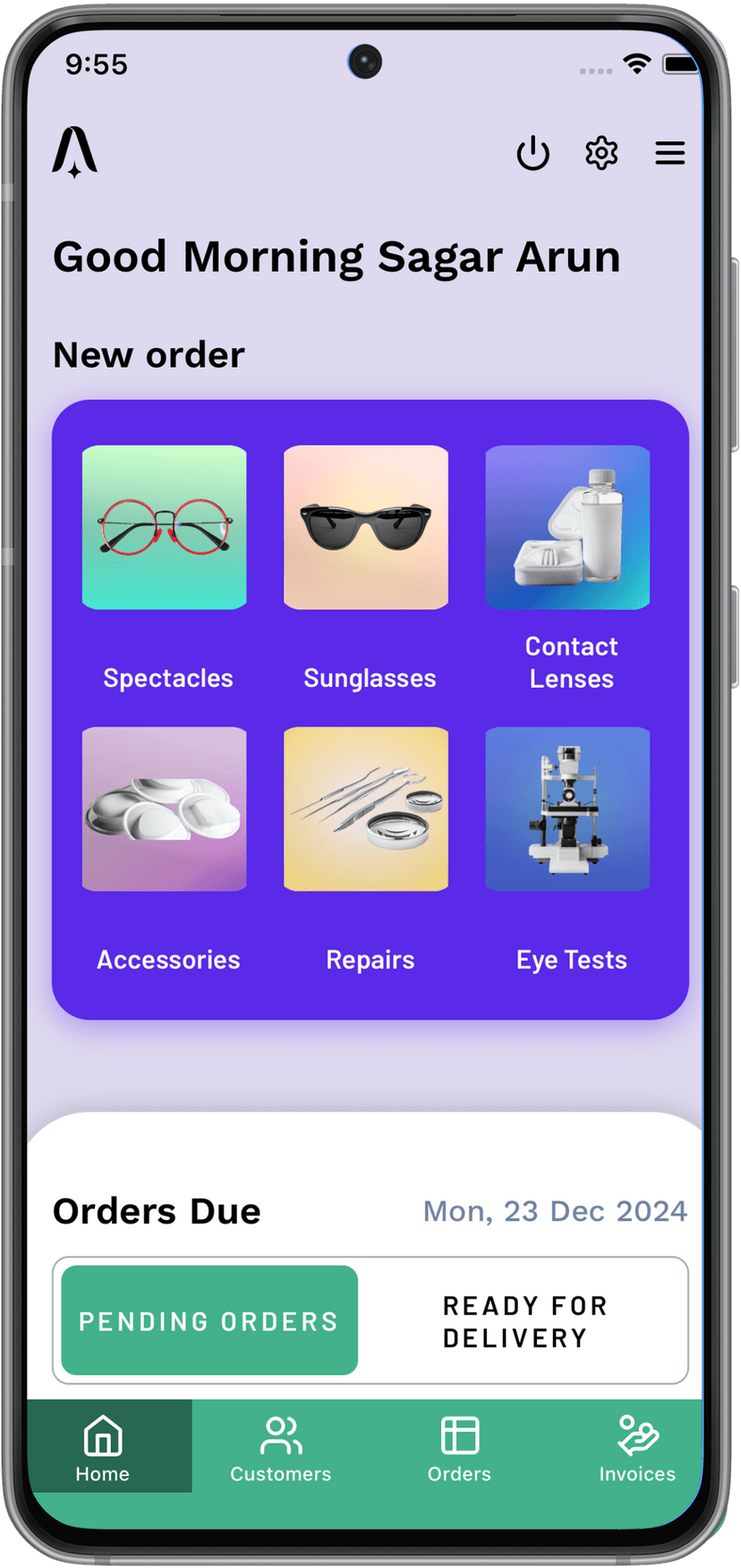 Asira Optician App - Place orders in under 2 minutes